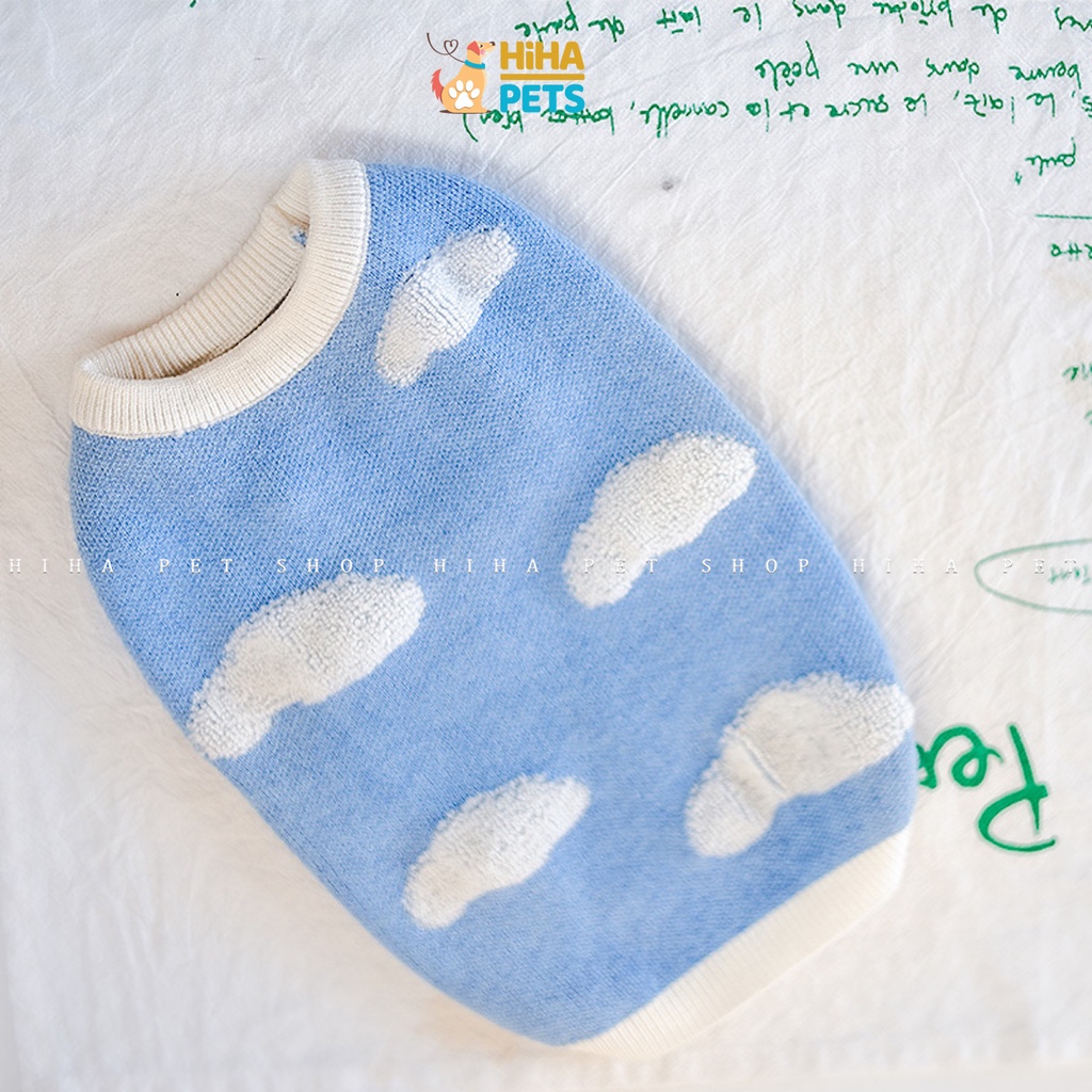 Áo Len Mây Cho Chó Mèo, Áo Ấm Mùa Đông Cho Chó, Áo Len Thú Cưng Chất Liệu Cao Cấp Hihapet
