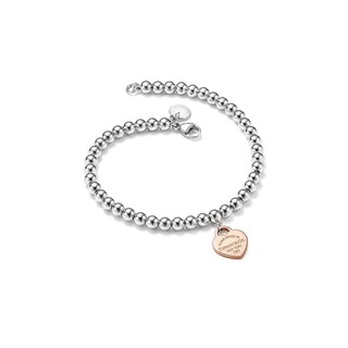 Vòng đeo tay bằng thép titan in chữ tory burch tinh tế