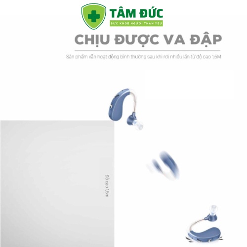 Máy trợ thính đeo vành tai VHP-1204, tai nghe trợ thính không dây cho người già mã hóa âm thanh lọc tiếng ồn