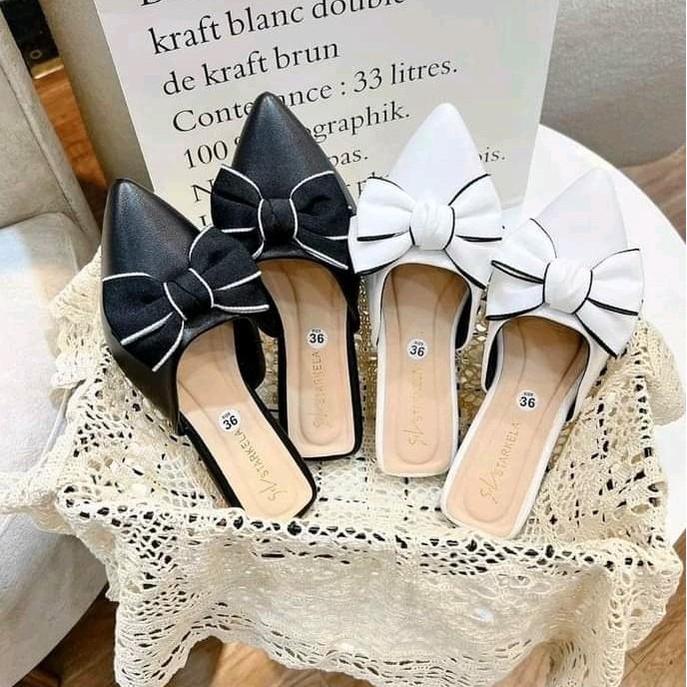 Giày Sục Nơ viền 001 thời trang nữ sản phẩm bán chạy