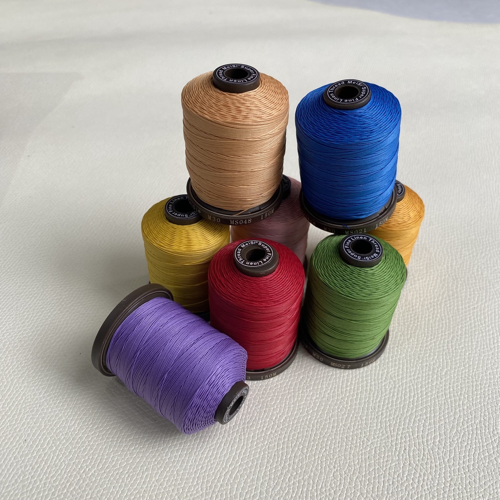 Chỉ gai meisi Super Fine M30 - 0.35mm, Chỉ gai may da, Chỉ may túi xách, ví, dây đồng hồ, ...
