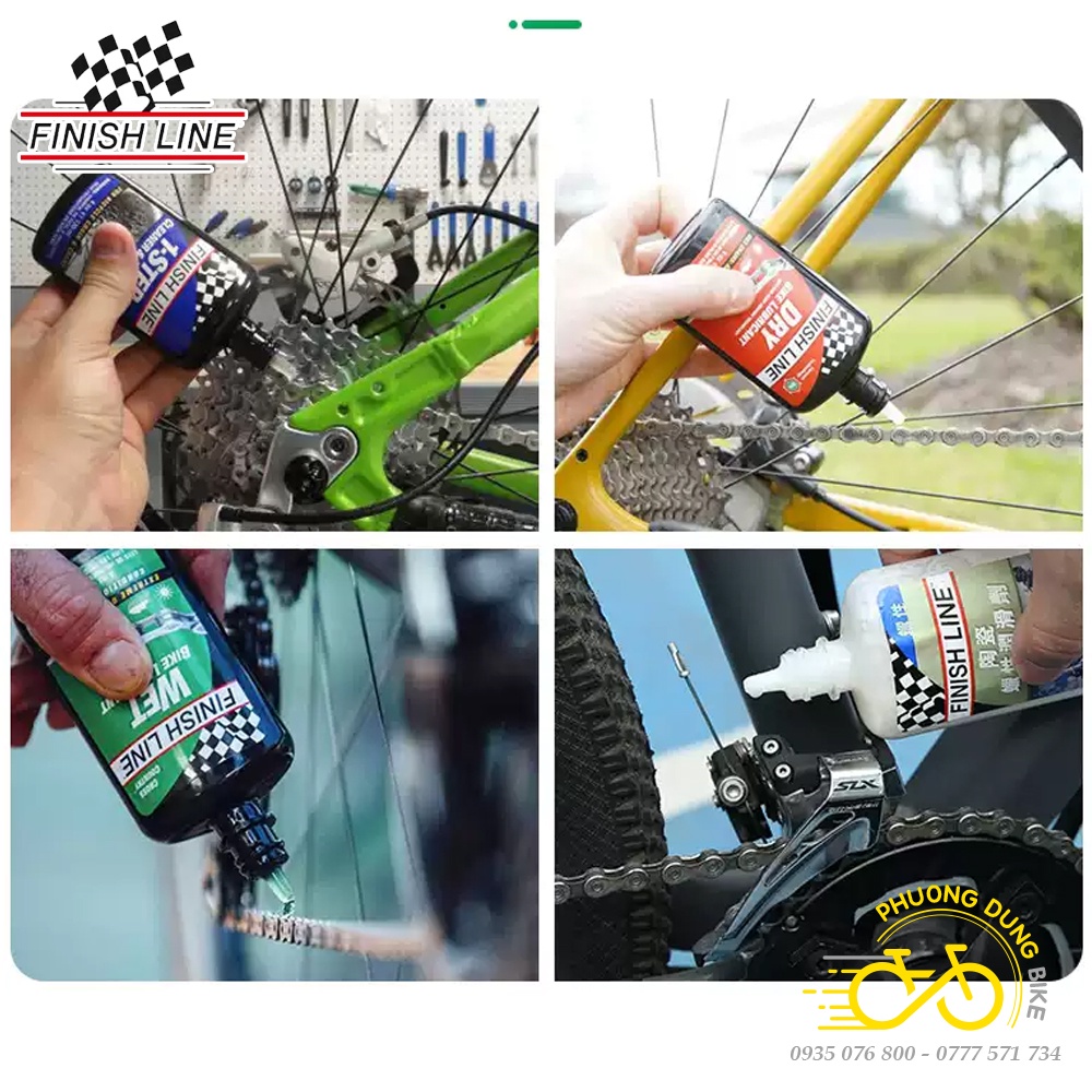 Dầu nhớt tra sên xích xe đạp FINISH LINE 120ml