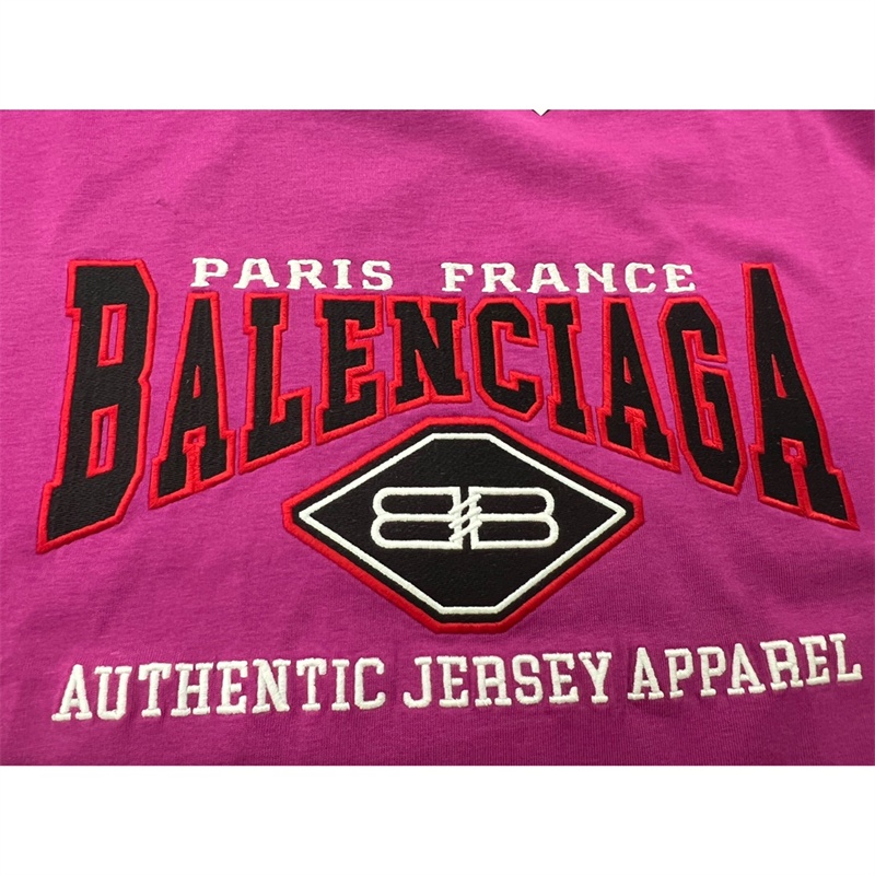 Áo Thun Ba8lenc88- Tay Ngắn Thêu logo Biểu Tượng Bắt Mắt Chất Lượng Cao