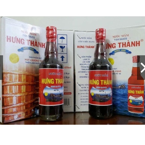 01 Chai nước mắm Hưng Thành 450ml 40 độ đạm