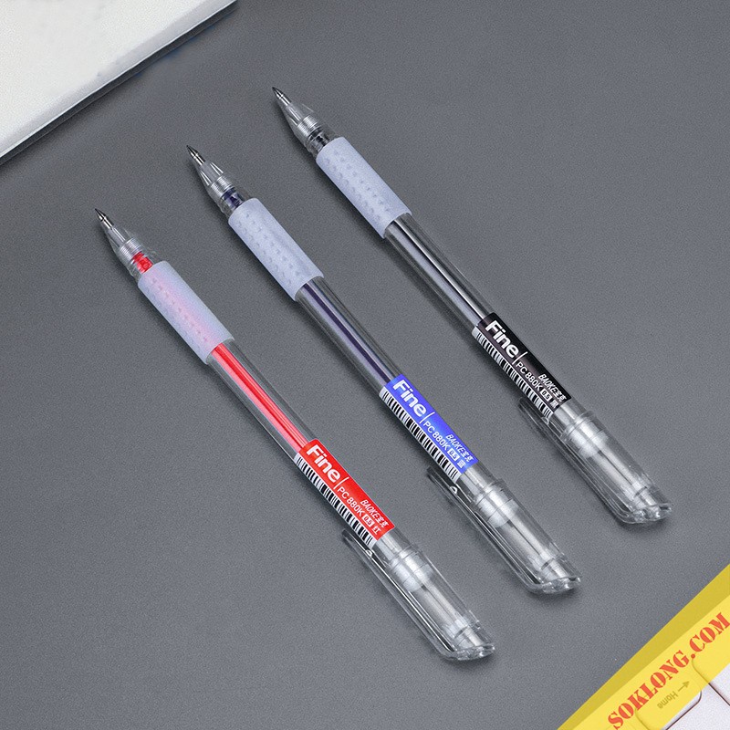 Combo Bút viết mực xanh/đen/đỏ tiện lợi, 12 bút gel Baoke 0.5mm, TUEMINH