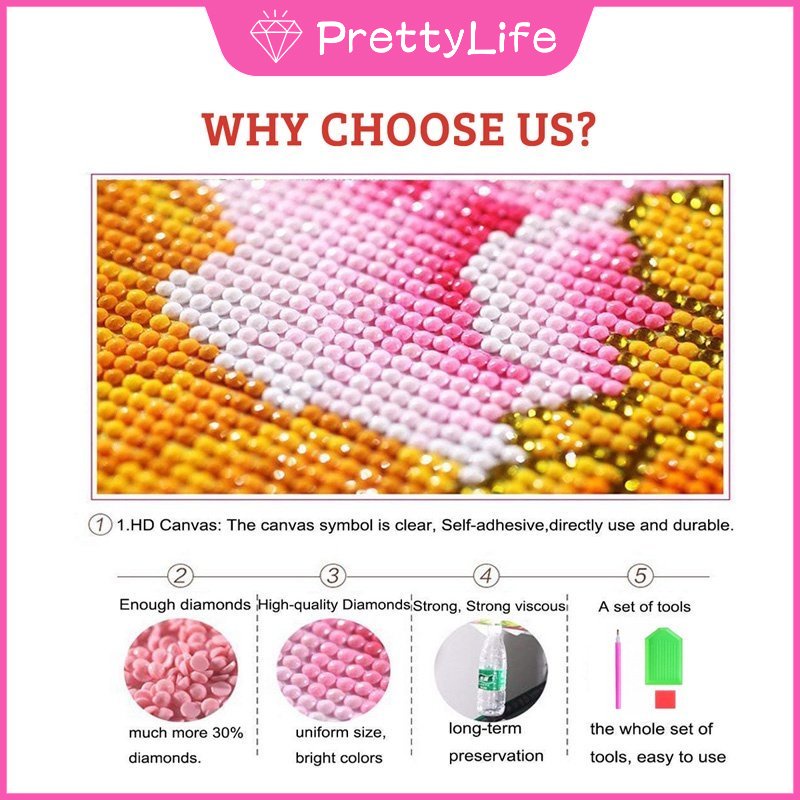 SANRIO Bộ Tranh Đính Đá 5d Tự Làm 30x30cm Hình Chú Chó Tai To Dễ Thương Trang Trí Phòng Khách / Phòng Ngủ