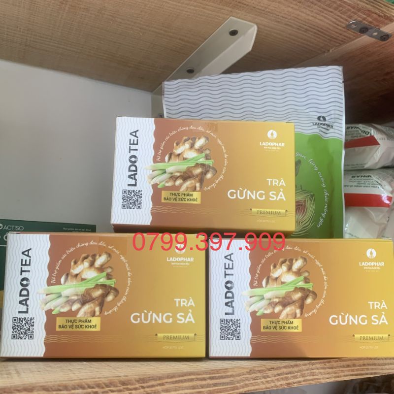 Trà Gừng Sả - Hộp 20 Túi Lọc LADOPHAR