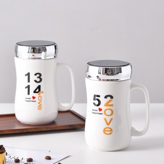 [HÀNG TẶNG KHÔNG BÁN] Ly sứ có nắp đậy Mega We Care