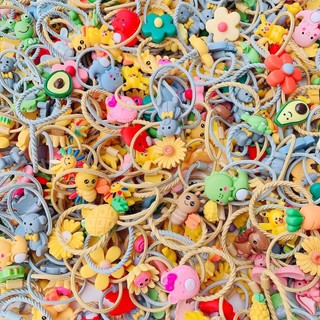 Dây buộc tóc có đế đính charm cho bé,cột tóc handmade