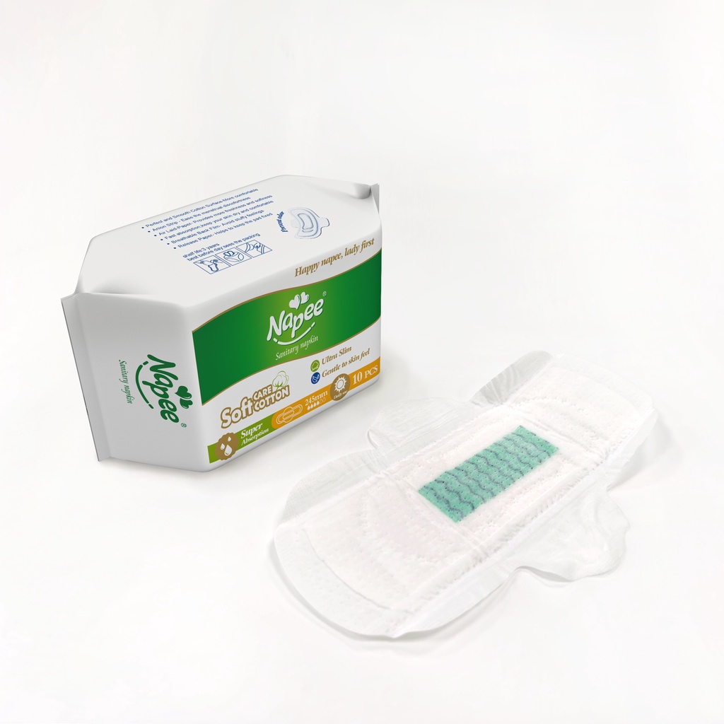 Combo 2 gói Băng vệ sinh Napee 24cm ban ngày siêu mỏng thấm cánh 10 miếng/gói
