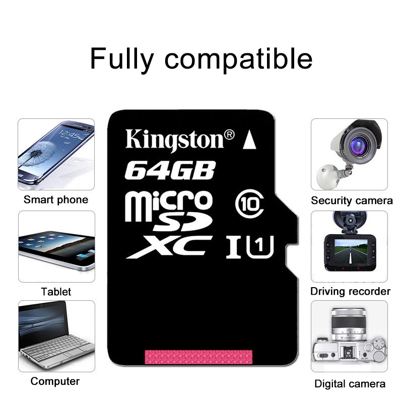 KINGSTON Thẻ Nhớ microSD Class10 128GB 32GB 64GB 256GB 16G 512G TF Dành Cho Điện Thoại