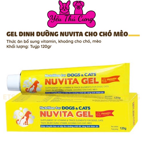 Gel Dinh Dưỡng NUVITA GEL - Thức ăn bỏ sung vitamin, khoáng cho Chó, Mèo - yeuthucung - 3136