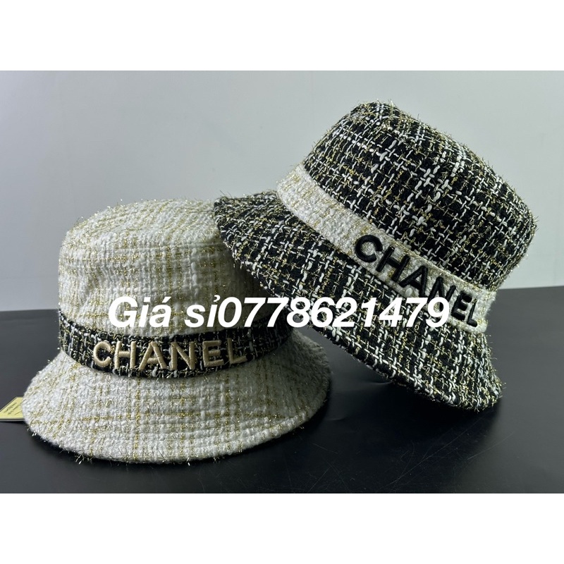 Mũ bucket vải nhập kim tuyến Hàn quốc - nón bo vành đai thêu chữ thể thao cá tính nữ