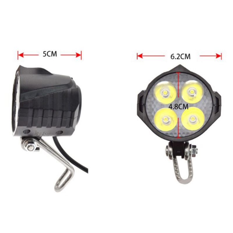 Đèn Cảnh Báo An Toàn 24-48V Chống Nước Phích Cắm SM Cho Xe Đạp Điện