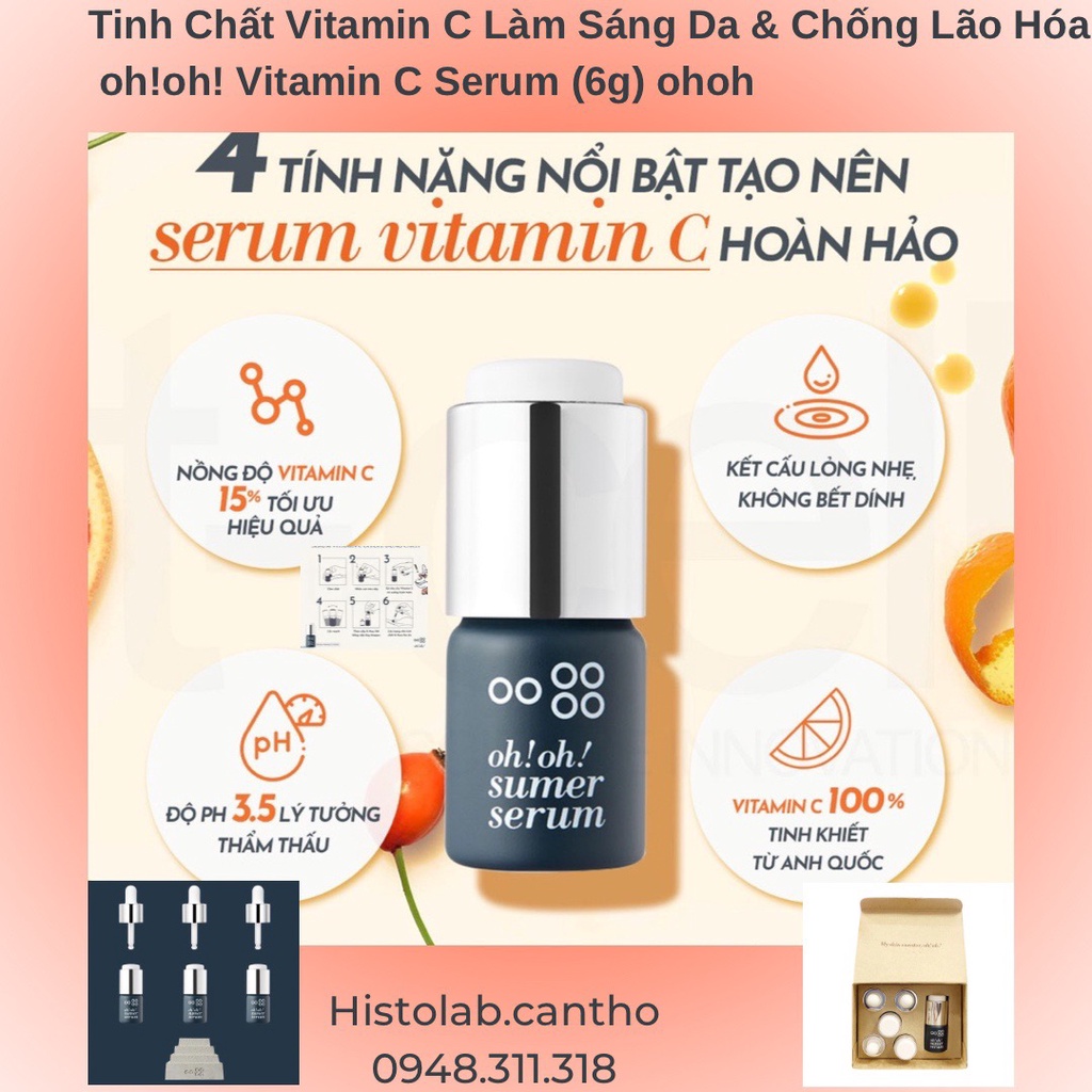 DATE 26/1/2024 Tinh Chất 15% Vitamin C Chống Oxy Hóa, Làm Sáng Da oh!oh! Sumer Serum (Full set 3 Chai / Chai 2024