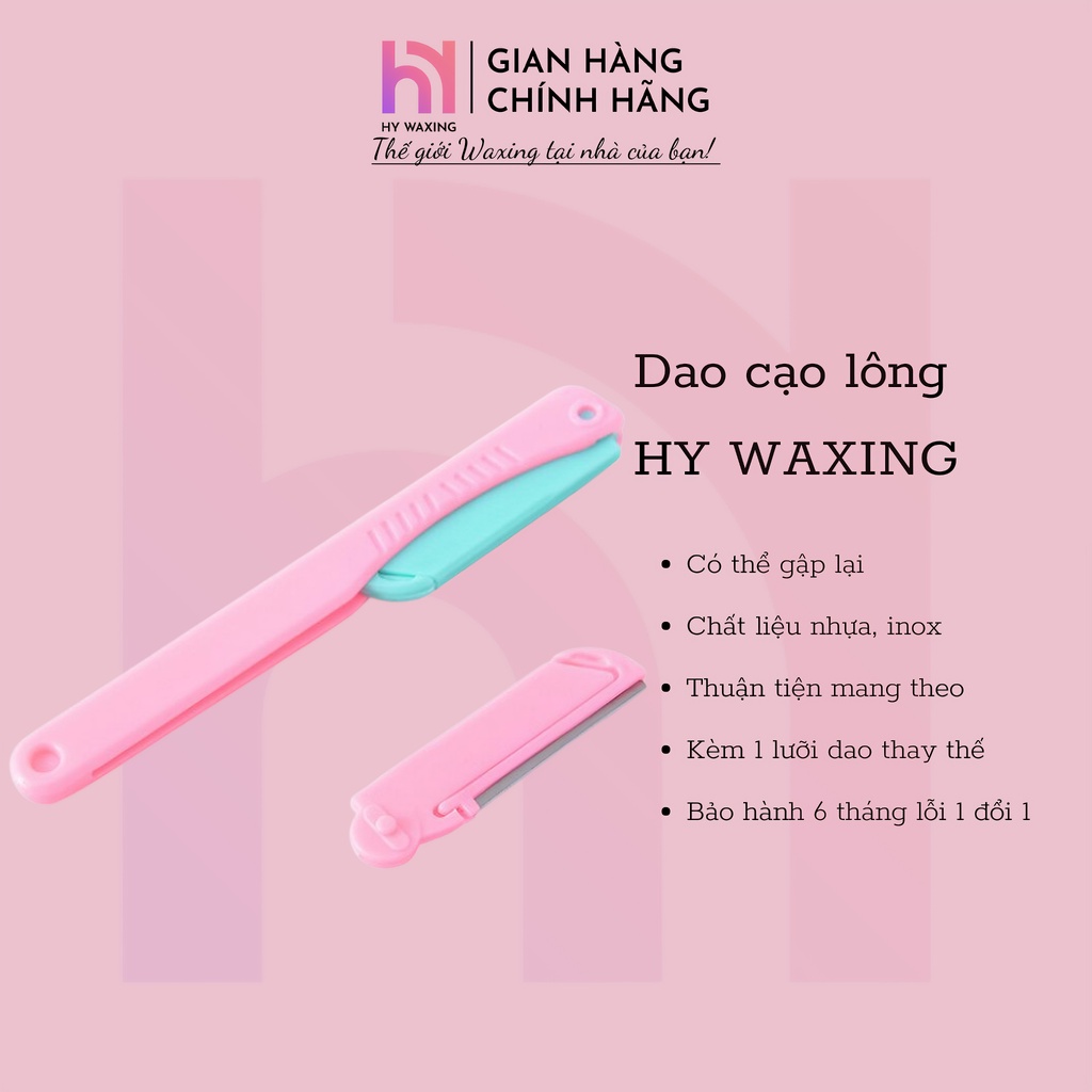 [CHE TÊN] Dao Tỉa Lông Mày, Cạo Lông Toàn Thân HY WAXING Tặng Kèm Lưỡi Dao Thay Thế 2697