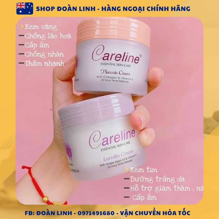 Kem Dưỡng Da Nhau Thai Cừu CARELINE Placenta Cream, Hàng úc đi air, Kem Dưỡng Da Nhau Thai Cừu CARELINE Placenta Cream
