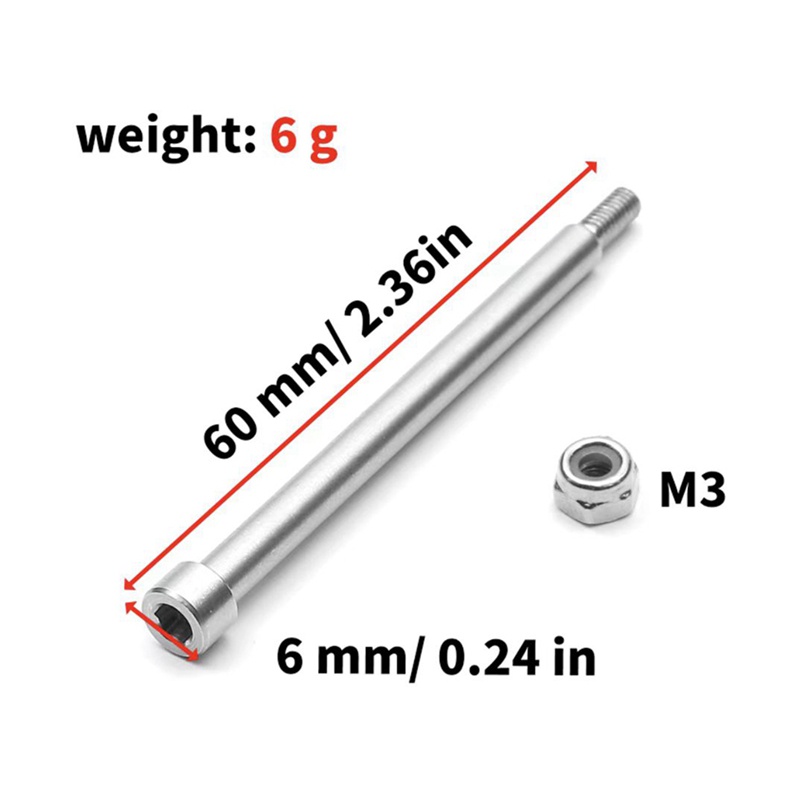 Set 4 Bản Lề 4X56mm 70510 Kèm Đai Ốc M3 Dành Cho Xe Ô Tô Đồ Chơi Traxxas X-Maxx XMAXX RC 1 / 5