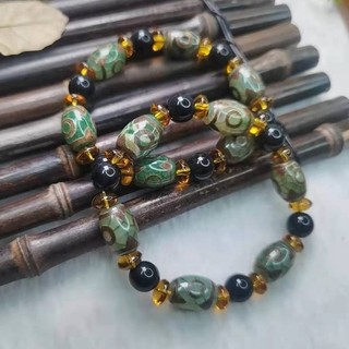 Vòng đeo tay dzi đá mã não tây tạng - t0350