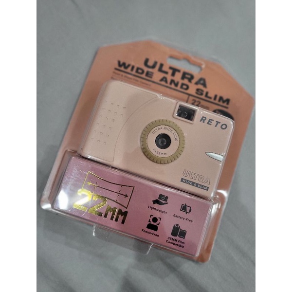 Máy film reto ultra wide màu hồng