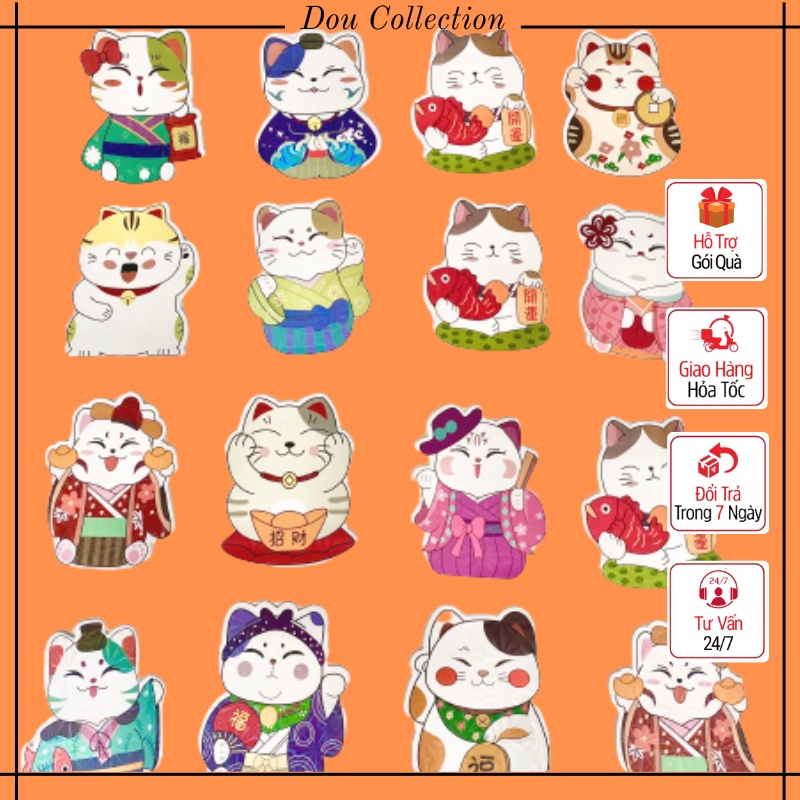 [Ảnh thật] Bao lì xì phản quang in hình mèo chúc mừng năm mới năm 2023 quý mão 18 mẫu nhiều màu - Mã LX01