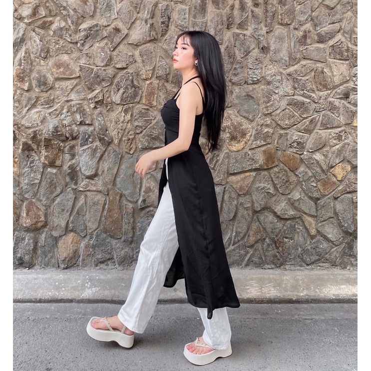 Áo xẻ tà dio top