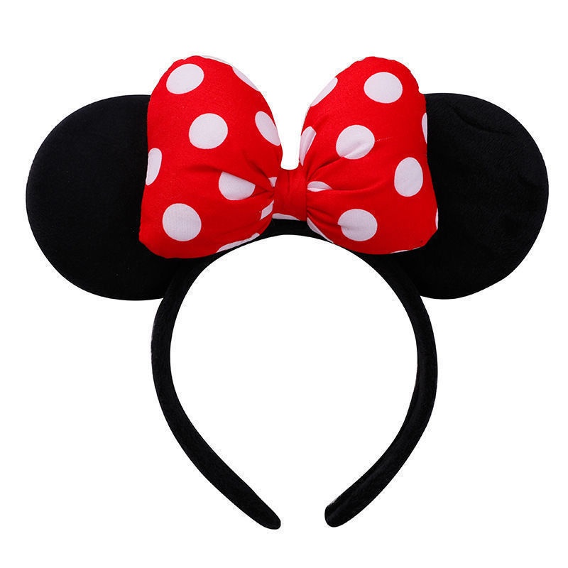 DISNEY Băng Đô Cài Tóc Đính Nơ In Hình Chuột Mickey / Minnie StellaLou Linaell Cho Nữ