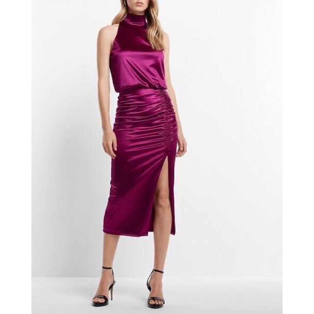 Chân váy satin express xuất xịn