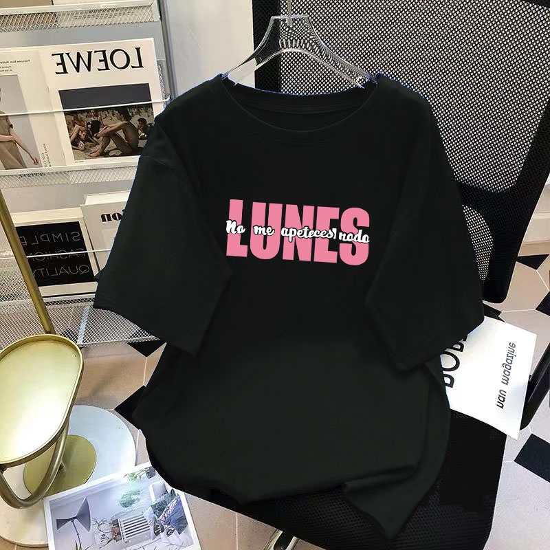 Áo thun FASHMILY 100% cotton tay ngắn dáng rộng phong cách thời trang Hàn Quốc mới 2023