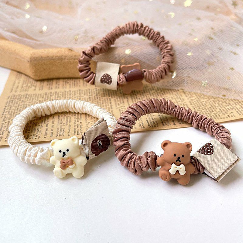 Set 2 dây cột tóc gấu thắt nơ phiên bản Hàn Quốc