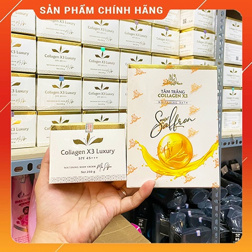 Combo Kem Body Collagen X3 Luxury và Kích trắng Colagen X3 công ty Mỹ phẩm Đông Anh