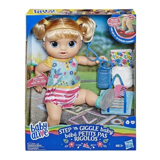 Baby alive step ‘n giggle baby blonde hair doll e5247 búp bê em bé tóc blonde e5247