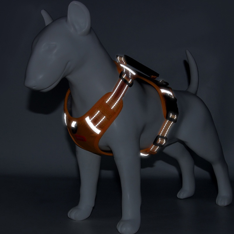 Elsabell. Dây Xích Thú Cưng Phản Quang Có Thể Điều Chỉnh Thoáng Khí An Toàn Cho Chó Đi Bộ Áo Vest Du Lịch Ngoài Trời