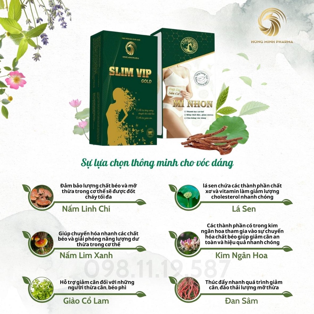 Viên Uống SLim Vip Gold Mới Chính Hãng - Mua 1 Tặng 1 - Lấy Lại Vóc Dáng, Giảm Cân Dễ Dàng, Giảm Nhanh 3-10Kg