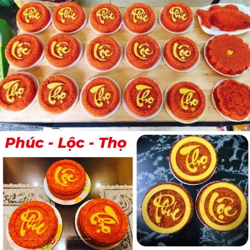 Khuôn Xôi Phúc Lộc Thọ, Khuôn Làm Giò Xào Giò Thủ, Combo Đồ Dùng Ngày Tết