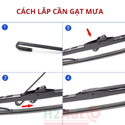 Gạt Mưa Ô Tô GM06 Thanh Gạt Mưa Khung Xương Sắt Chổi Gạt Mưa Có Lưỡi Gạt Mưa Cao Cấp Siêu Sạch Siêu Bền