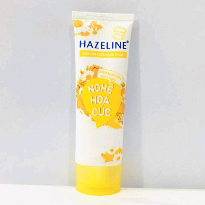 Sữa rửa mặt Hazeline Nghệ và Hoa Cúc ngừa mụn sáng da 50g