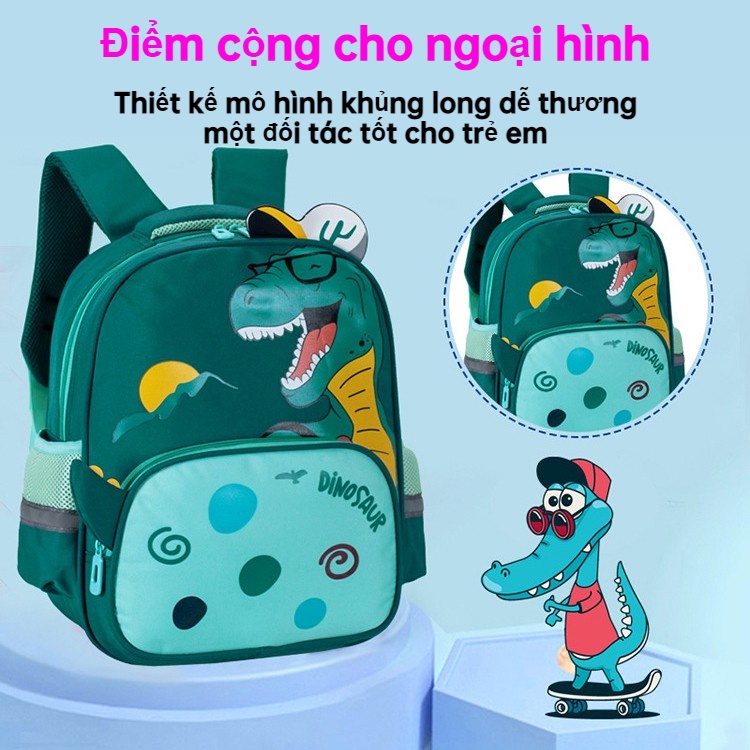 Ba Lô Đi Học Họa Tiết Khủng Long Hoạt Hình Đáng Yêu Cho Bé 5-10 Tuổi balo khủng long cho bé ba lô balo cho bé mẫu giáo balo balo khủng long cho bé