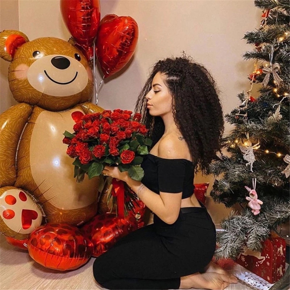 Bong Bóng Hình Gấu 3d 91 * 65cm Trang Trí Tiệc