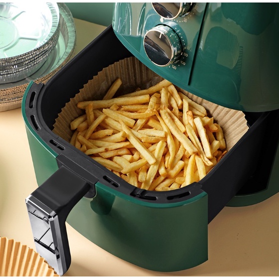 Set 50 Miếng Giấy Lót Nồi Chiên Hình Khuôn Bánh - Giảm Thiểu Tối Đa Dầu Mỡ Bám Vào Nồi Chiên