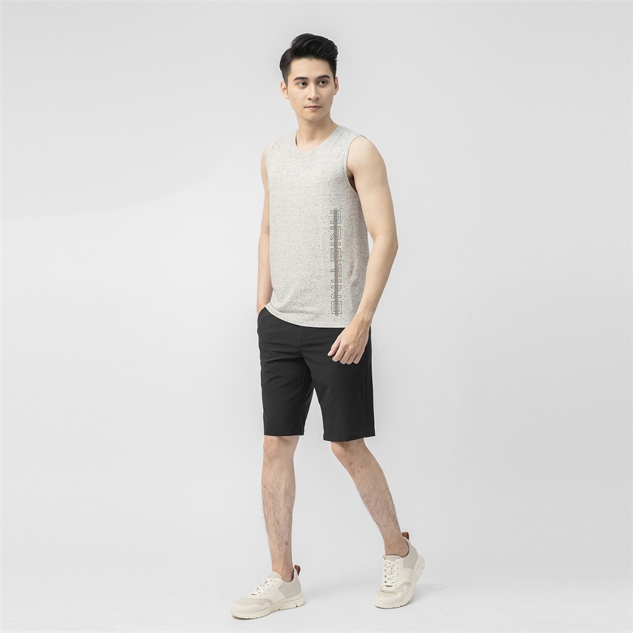 Áo tank top basic ARISTINO chất liệu cotton mềm nhẹ , thấm hút mồ hôi - ATT010S1