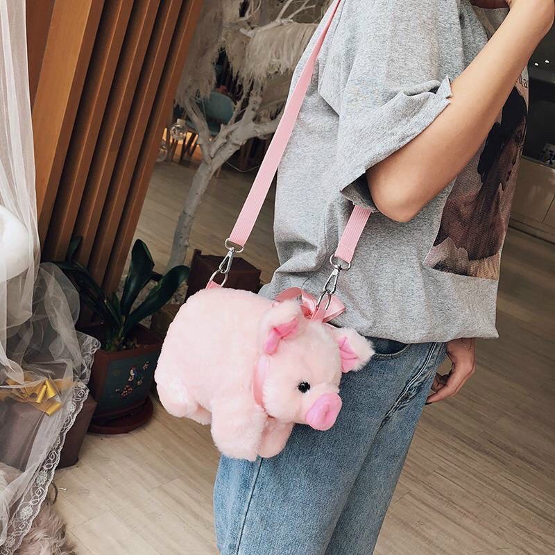 Túi xách nữ heo hồng cực đáng yêu mềm mịn lạ mắt Capucha T242