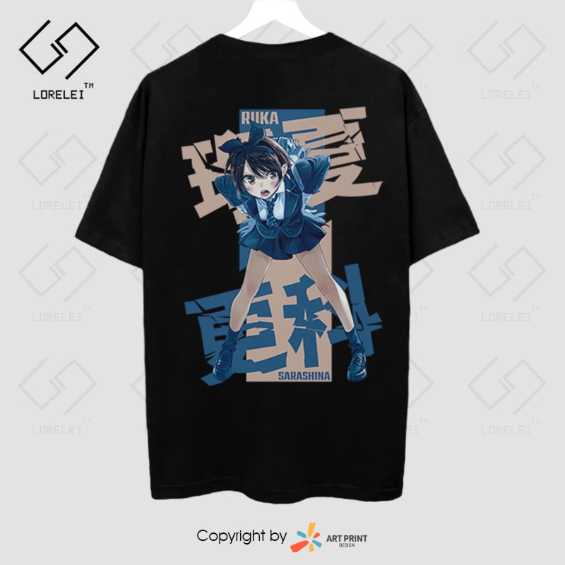 Áo thun Rent A Girlfriend Ruka Sarashina Color Art ngắn tay