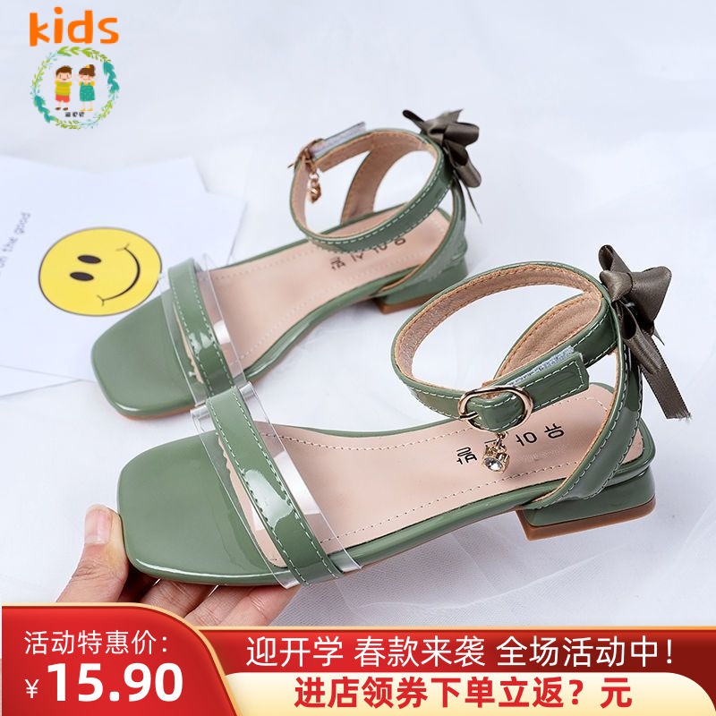 Sandal Cao Gót Phong Cách Thời Trang Mùa Hè Mới Dành Cho Bé Gái 3-5 - 8-10 - 12-13 Tuổi