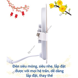 Đèn LED Panel Tròn đổi màu PT05 9W/110 Rạng Đông (Viền Vàng/ Viền Bạc)