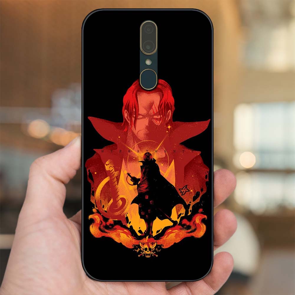 Ốp lưng Oppo F11 viền đen in hình Shanks One Piece Đảo Hải Tặc