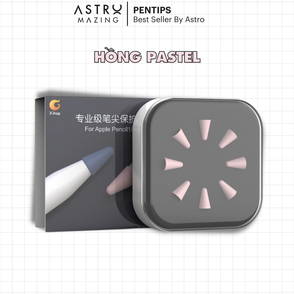 [Pentips] Vỏ bọc AstroMazing bảo vệ đầu ngòi bút Apple Pencil 1 và 2 bằng TPU / Silicon chống trượt, ốp silicone pencil