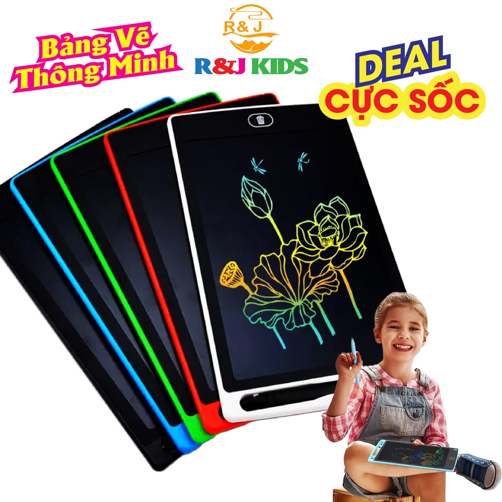 Bảng Viết tự xóa 3D R&J KIDS 8.5"- 10"- 12Inch Bảng Vẽ Điện Tử Thông Minh Thúc Đẩy Tư Duy Sáng Tạo Cho Bé