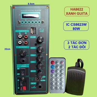 Mạch loa kéo ha8622 xanh guitar ic cs8623e 80w loa kéo 3 tấc đơn – 2 tấc đôi