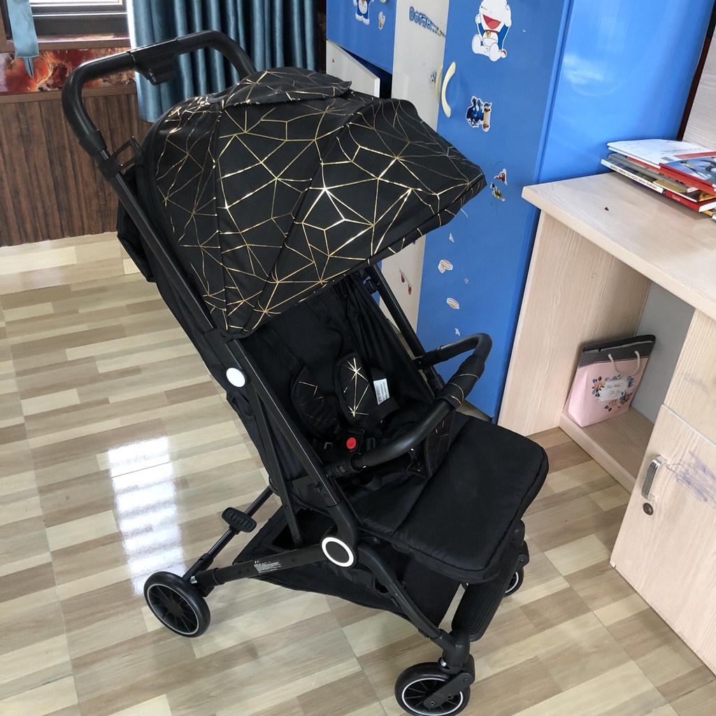 Xe đẩy gấp gọn cho bé sơ sinh đi du lịch siêu thị 3 tư thế ngồi